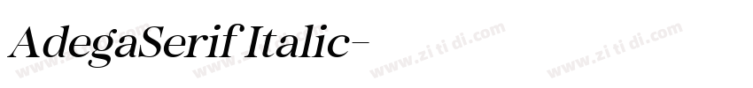 AdegaSerif Italic字体转换